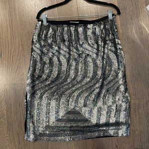 Dries Van Noten Sequin Midi Skirt